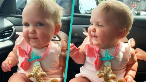 La pequeña Rebecca celebra su primer cumpleaños gracias a un transplante de corazón.
