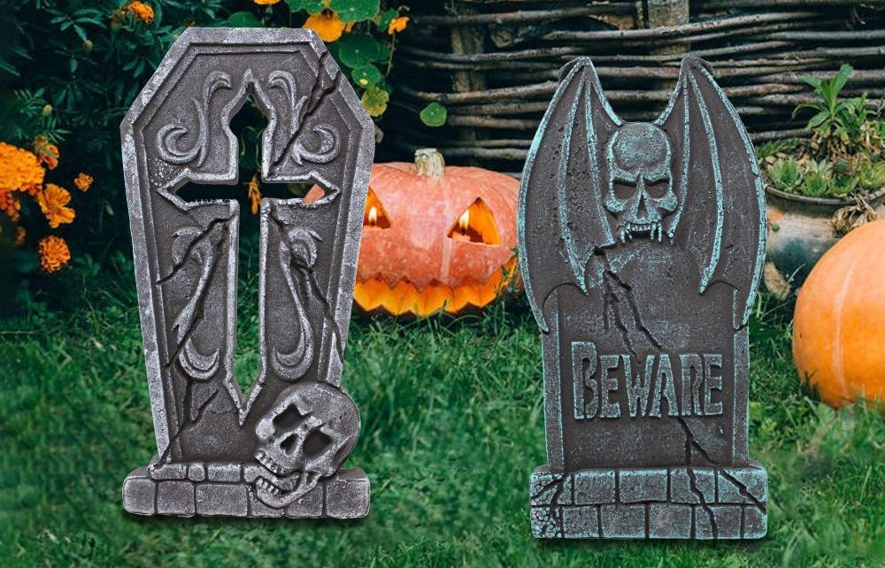 Amosfun 4 Piezas Decoraciones de espantapájaros de Halloween para jardín Patio de casa Porche 