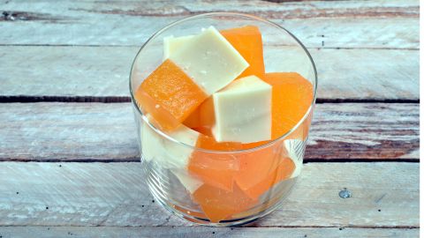Gelatina de mango y yogurt