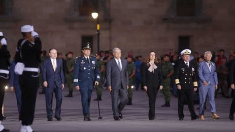 AMLO encabezó la ceremonia oficial del 19 de septiembre.