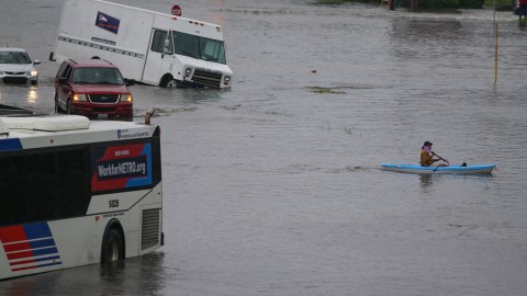 Así se ve Houston por la tormenta Imelda.