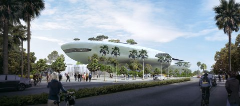 Lucas Museum of Narrative Art en Exposition Park en el sur de Los Ángeles