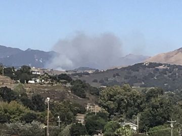 El incendio Lopez al sureste de San Luis Obispo.