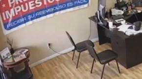 Video de vigilancia captó el momento del incidente.
