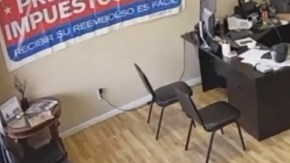 Video de vigilancia captó el momento del incidente.