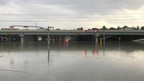 Un adulto que fue rescatado de un vehículo sumergido en la intersección de la calle Will Clayton Parkway y la carretera 59 murió en el hospital.