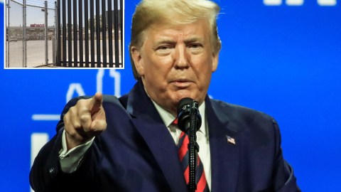 Donald Trump aseguró que el muro se está construyendo "más rápido de lo esperado".