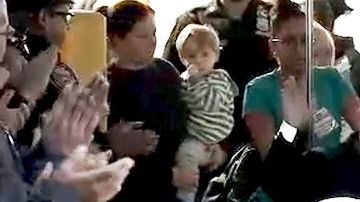 Christopher Wintermute al salir del hospital