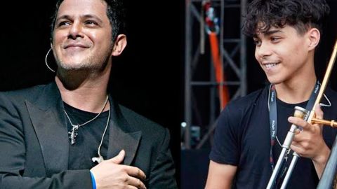 Alejandro Sanz y su hijo