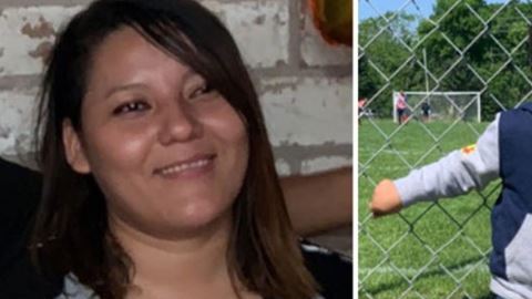 La sospechosa, Indgrid Urbina-Centeno (izq)) y el  Clayber Víctor Larosa-Reyes de 3 años.