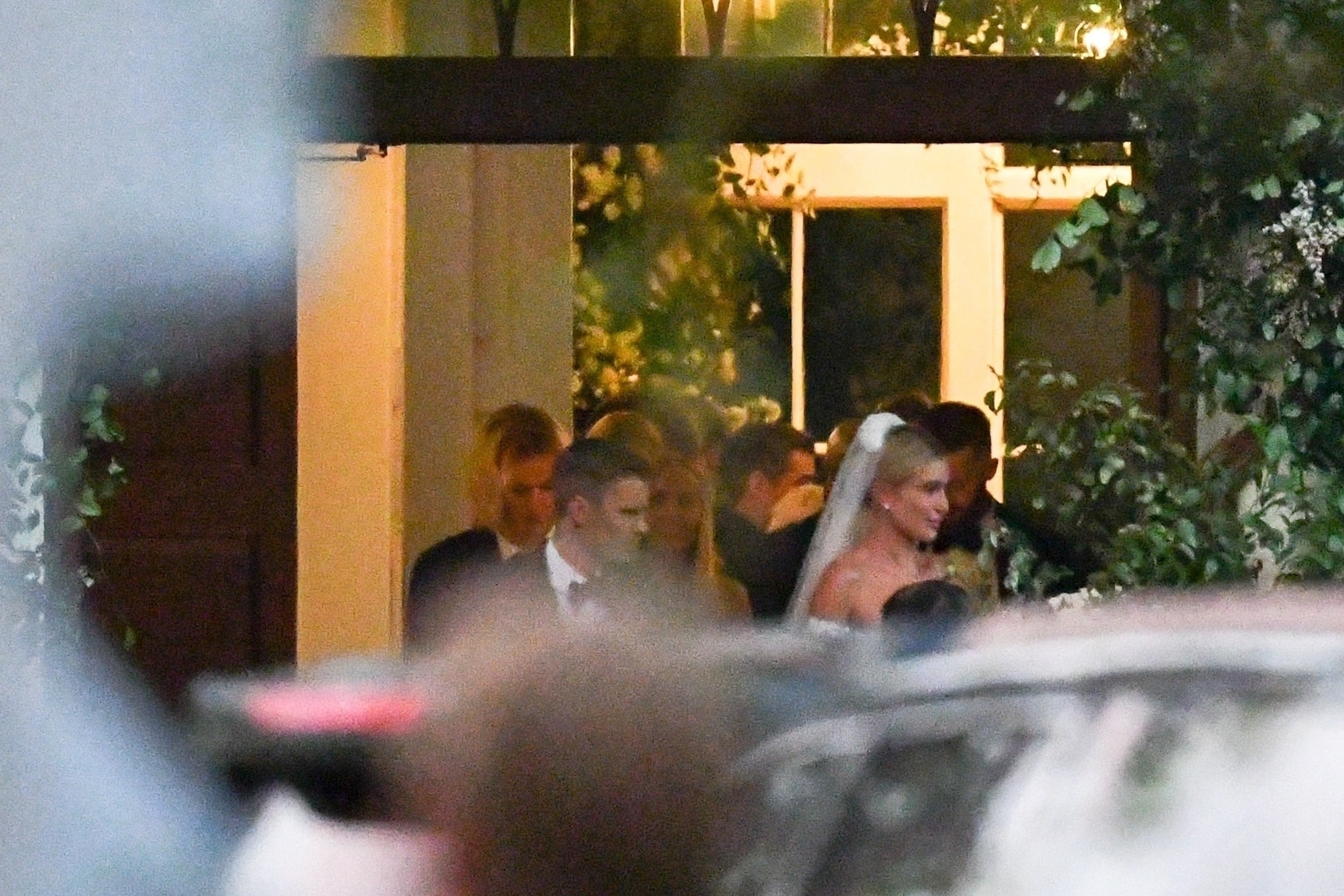 Justin Bieber y Hailey Baldwin en el día de su boda