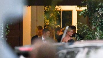 Justin Bieber y Hailey Baldwin en el día de su boda