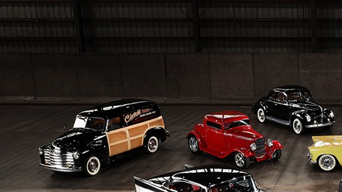 Foto de los primeros 14 autos de la colección "The Vault Portfolio" que se subastaron en Connecticut el pasado mes de junio