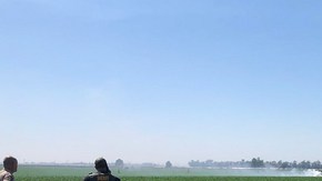 El avión se incendió provocando la muerte del piloto.