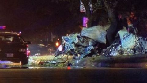 La policía reportó que el conductor perdió el control del vehículo y se estrelló contra un árbol.