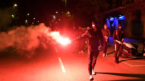 El fútbol se vio afectado por las manifestaciones realizadas en Barcelona.