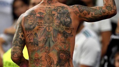 Los tatuajes que se "borró" Sergio Ramos.