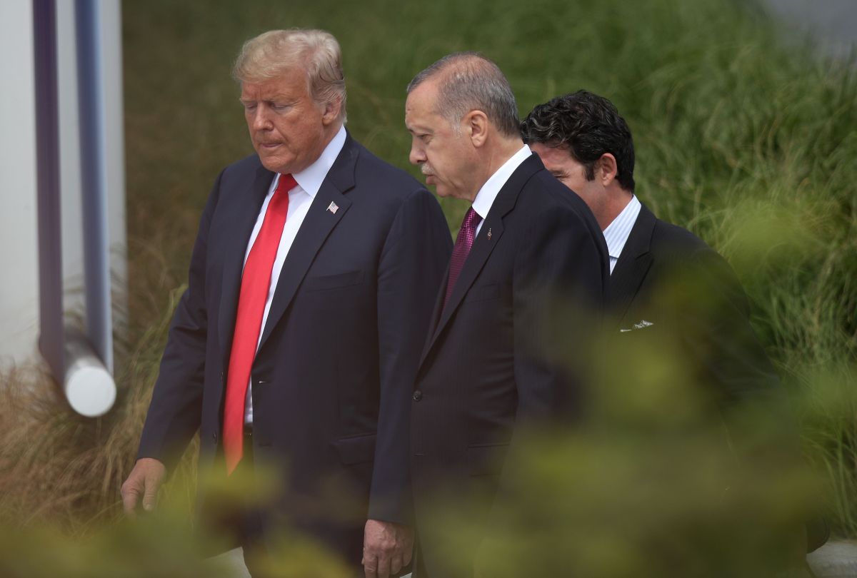 Los presidentes Donald Trump y Recep Tayyip Erdogan.