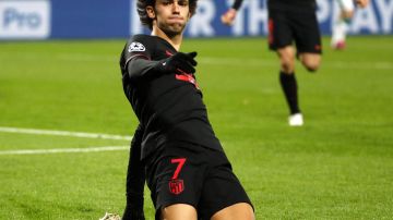 Joao Félix celebra su gol en la UEFA Champions League.