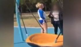 El incidente que ocurrió en Dream Park, ubicado entre University Park Drive y Crestline Road quedó grabado.