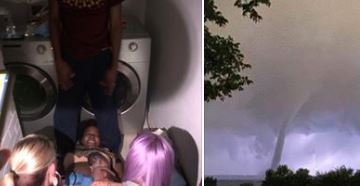 Nace un bebé durante el tornado que tocó tierra en el área de Dallas.
