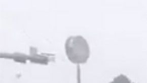 El comienzo de la nevada en Texas.