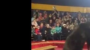 El oso asustó a todos los presentes.