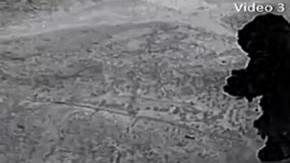 Una toma aérea muestra el resultado de la explosión del complejo en el que se escondía el líder de ISIS.