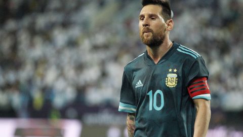 Lionel Messi en el juego efectuado en Arabia Saudita.