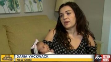 Daria Yackwack y su inesperada bebé