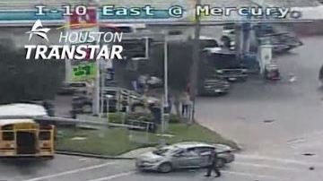 El choque ocurrió a eso de las 11 a.m. por la carretera I-10 Este a la altura de la calle Mercury.