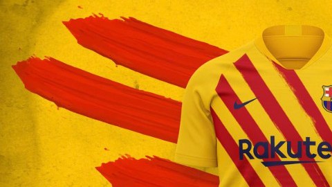 La nueva camiseta del Barcelona generó polémica en España.