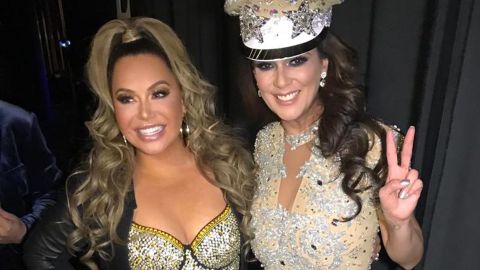 Chiquis Rivera y Edith Márquez en los Premios de la Radio