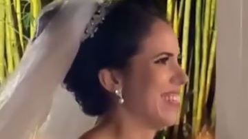 De alguna u otra forma, la novia estaba emocionada de poder hacer su sueño realidad.