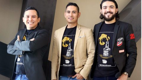 Edwin Luna (izq), Angel Reyna (Centro) y Alann Mora (der)