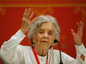 Elena Poniatowska en la presentación de su último libro.