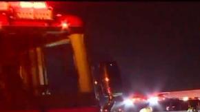 Imagen del aterrizaje forzado sobre la carretera 5, en Carlsbad.