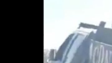 Foto Captan imagen demoniaca en troca en llamas tras enfrentamiento del Cártel del Noreste