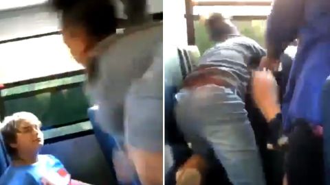 La madre del menor publicó el video en Twitter.