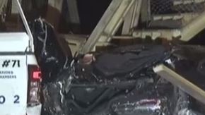 La escena del mortal accidente.