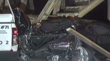 La escena del mortal accidente.