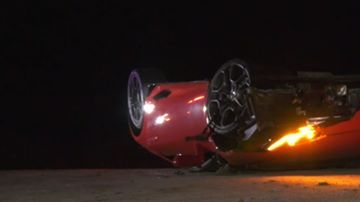 El auto tenía rastros de sangre, pero no había personas adentro.