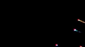 La exhibición de video de Año Nuevo se proyecta en el Arco del Triunfo en París, Francia.