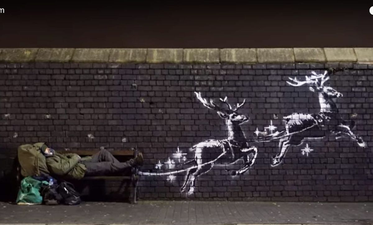 Captura de pantalla del video publicado por Banksy en YouTube.