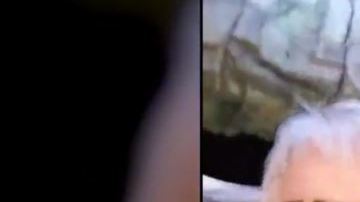 En lugar de tomar video tomó una selfie.