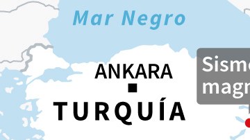 Localización del sismo en Turquía.