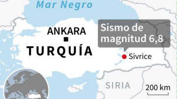 Localización del sismo en Turquía.