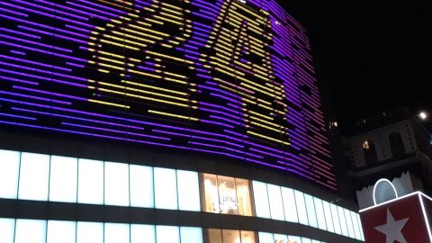 Homenaje anoche en Herald Sq, Manhattan