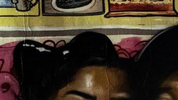 Gianna y Kobe en un mural ubicado en Mid City, Los Ángeles.