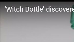 Botella de bruja descubierta en una carretera de Virginia.